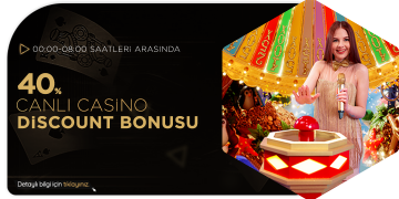 Betsortie 40% Canlı Casino Discount Bonusu betsortie-casino-kayip
